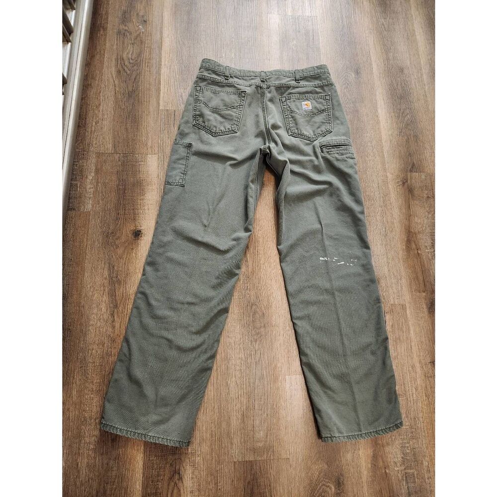 Carhartt FR Flame Resistant Canvas Utility Pants mens size 35x34 cargo pocket - Picture 7 of 11